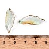 Baking Paint Transparent Glass Pendants DGLA-N014-02C-3