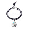 Alloy Pendant Necklaces NJEW-F235-18AS-4