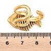 304 Stainless Steel Micro Pave Cubic Zirconia Open Cuff Rings for Women RJEW-K316-04G-5