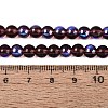 Transparent Electroplate Glass Beads Strands EGLA-Q132-6MM-01A-09-4