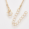 Brass Round Snake Chain Necklace Making MAK-T006-11A-KC-2