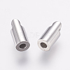 Tarnish Resistant 304 Stainless Steel Magnetic Clasps with Glue-in Ends STAS-E138-01P-3