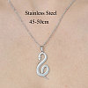 Non-Tarnish 201 Stainless Steel Hollow Snake Pendant Necklace NJEW-OY001-93-3