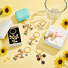 10Pcs 5 Styles Alloy Enamel Keychain KEYC-UN00024-2