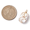 Copper Wire Wrapped Natural Baroque Keshi Pearl Pendants PALLOY-JF02799-2