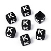 Initial Acrylic Horizontal Hole Beads OACR-ZX006-35K-1