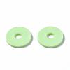 Flat Round Handmade Polymer Clay Beads CLAY-R067-10mm-24-4