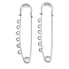 304 Stainless Steel Safety Pins Brooch Findings X-STAS-K252-05D-P-1