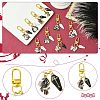 Gothic Alloy Enamel Coffin Pendant Decoration HJEW-CJ00034-3
