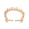 Rack Plating Brass Open Cuff Ring Settings KK-G455-14G-2