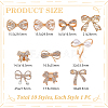 10Pcs 10 Styles Bowknot Shape Alloy ABS Plastic Pearl & Rhinestone Brooches for Backpack Clothes JEWB-GA0001-42-2