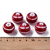 Opaque Striped Acrylic Beads MACR-S373-27B-01-3