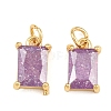 Brass & Glass Pendants KK-Q085-15G-04-1