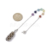 Mixed Synthetic & Natural Round Gemstone Pointed Dowsing Pendulums PALLOY-JF02455-02-4