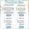 120Pcs 4 Styles Alloy Crystal Rhinestone Spacer Bars FIND-ME0004-07S-2
