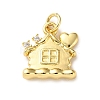 Brass Micro Pave Cubic Zirconia Pendants KK-I383-05G-05-1