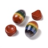 Chakra Natural Gemstone Egg Shape Display Decorations DJEW-G032-01-3