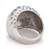 Non-Tarnish 304 Stainless Steel Textured Chunky Ring for Women RJEW-B040-17A-P-3