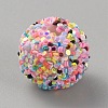 Opaque Acrylic Beads MACR-WH0010-12C-1