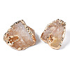 Edge Plated Natural Raw Rough Citrine Beads G-T133-22-3