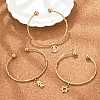 PVD Vacuum Plating 201 Stainless Steel Cuff Bangles BJEW-M284-20G-1-5