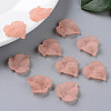 Transparent Frosted Acrylic Leaf Pendants X-PAF002Y-6-7
