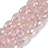 Transparent Electroplate Glass Beads Strands EGLA-N013-T6mm-B18-1