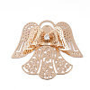 Brass Filigree Joiners Links KK-S353-004LG-2