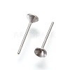 304 Stainless Steel Post Stud Earring Settings STAS-E446-01B-P-1