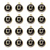 Golden Plated Alloy Charms LS-ENAM-S118-02U-2
