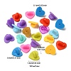 100Pcs 10 Colors Plastic Heart Lapel Pin Backs KY-YW0001-59-3