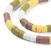 Fixed 4 Color Handmade Polymer Clay Bead Strands CLAY-S096-029D-3