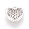 Brass Micro Pave Cubic Zirconia Charms KK-O112-08P-2