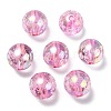 UV Plating Transparent Rainbow Iridescent Acrylic Beads TACR-D010-07C-2