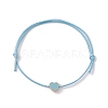 Alloy Enamel Heart Braided Bead Bracelet BJEW-JB09737-06-3