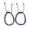 6mm Round Natural Sodalite Braided Bead Bracelets LS-BJEW-C067-01A-03-1