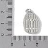 Rack Plating Brass Micro Pave CLear Cubic Zirconia Pendants KK-E110-05P-3