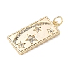 Brass Micro Pave Clear Cubic Zirconia Pendants CU-CBAFF5B-15G-2
