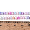 Anti-Tarnish Electroplate Rondelle Glass Beads Strands X-EGLA-T021-4mm-17-11-2