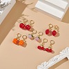 Fruit Handmade Lampwork Pendants Dangle Earrings EJEW-JE05123-2