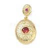 Brass Micro Pave Cubic Zirconia Pendants KK-F939-02B-G-1