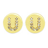 Brass Micro Pave Clear Cubic Zirconia Beads KK-T030-LA843-UX3-1