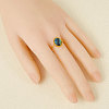 304 Stainless Steel with Natural Shell Cuff Open Rings for Women IP2292-4-2