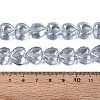 Electroplate Transparent Glass Beads Strands EGLA-N056-01A-01-4
