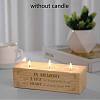 3 Hole Wood Candle Holders DIY-WH0375-007-5