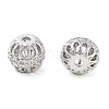 Brass Micro Pave Clear Cubic Zirconia Beads KK-U028-23P-2