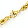 Fashionable 304 Stainless Steel Rope Chain Bracelet Making STAS-A028-B054G-2