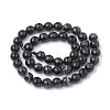 Natural Black Agate Beads Strands G-S281-51D-8mm-2