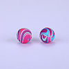 Printed Round Silicone Focal Beads SI-JX0056A-187-1