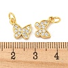 Rack Plating Brass Micro Pave Clear Cubic Zirconia Pendants KK-B093-13A-G-3